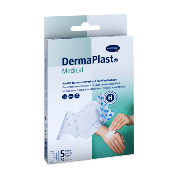 Pansement Medical transparent 7.2x5 cm DermaPlast® 