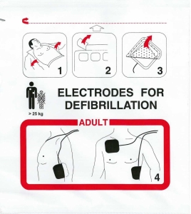 Electrodes adultes AED Schiller Fred Easy / Life 