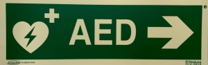 Signalisation AED directionnel droite 